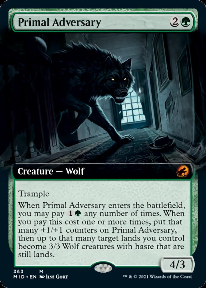 Primal Adversary (Extended) [Innistrad: Midnight Hunt] | PLUS EV GAMES 