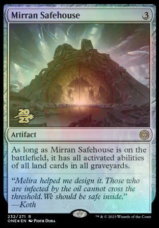 Mirran Safehouse [Phyrexia: All Will Be One Prerelease Promos] | PLUS EV GAMES 