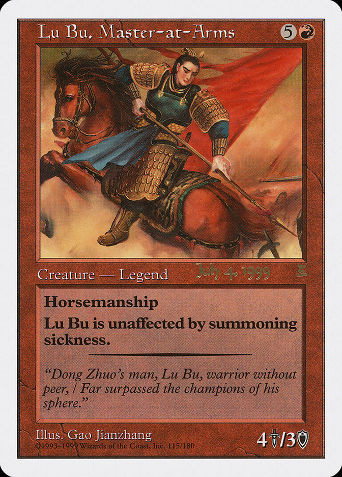 Lu Bu, Master-at-Arms (July 4, 1999) [Portal Three Kingdoms Promos] | PLUS EV GAMES 