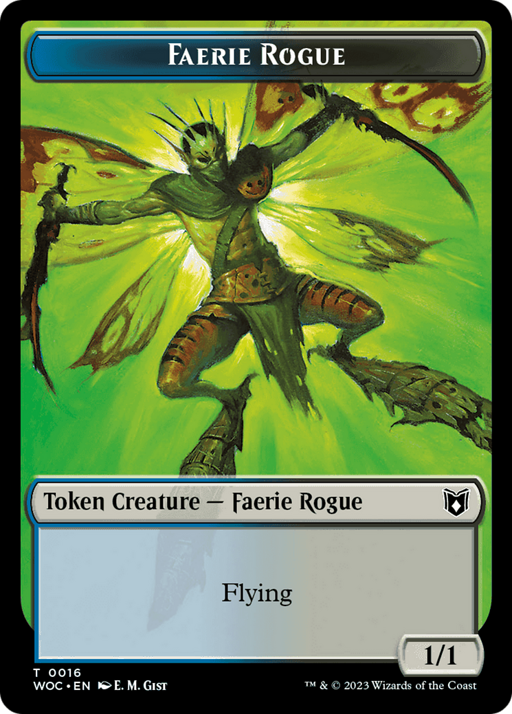 Faerie Rogue // Copy (0016) Double-Sided Token [Wilds of Eldraine Commander Tokens] | PLUS EV GAMES 