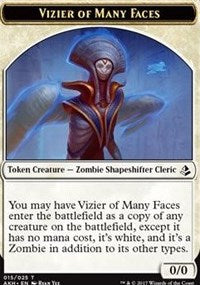 Vizier of Many Faces // Zombie Token [Amonkhet Tokens] | PLUS EV GAMES 