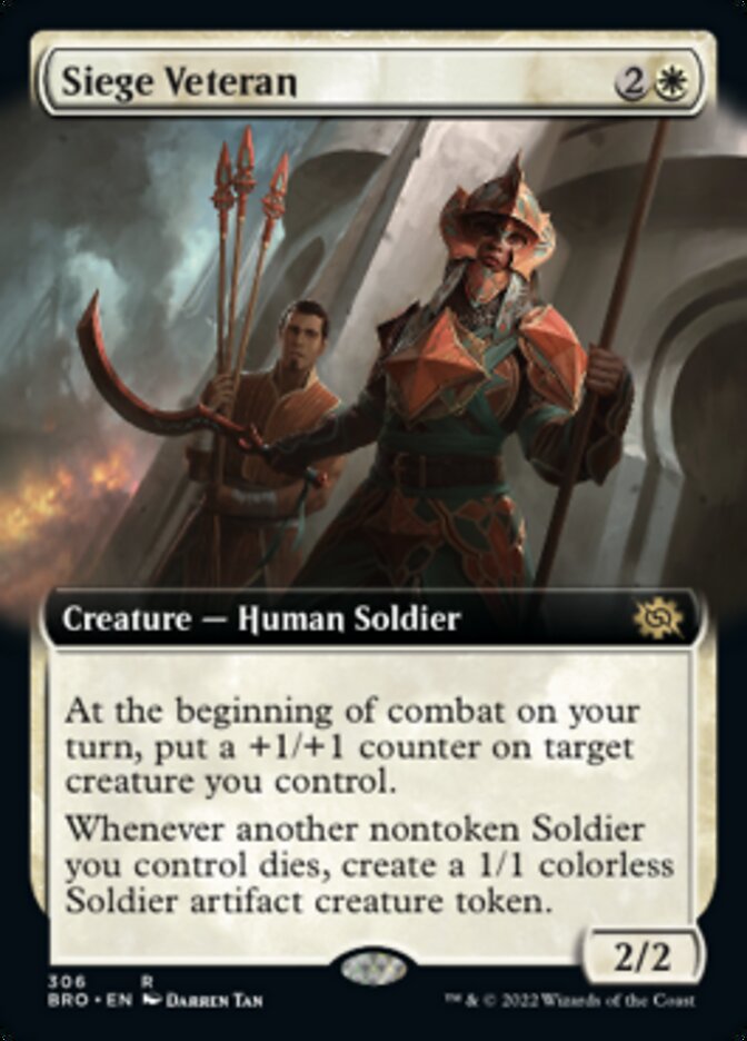 Siege Veteran (Extended Art) [The Brothers' War] | PLUS EV GAMES 