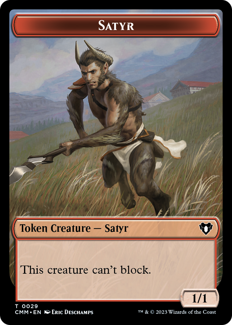 Saproling // Satyr Double-Sided Token [Commander Masters Tokens] | PLUS EV GAMES 
