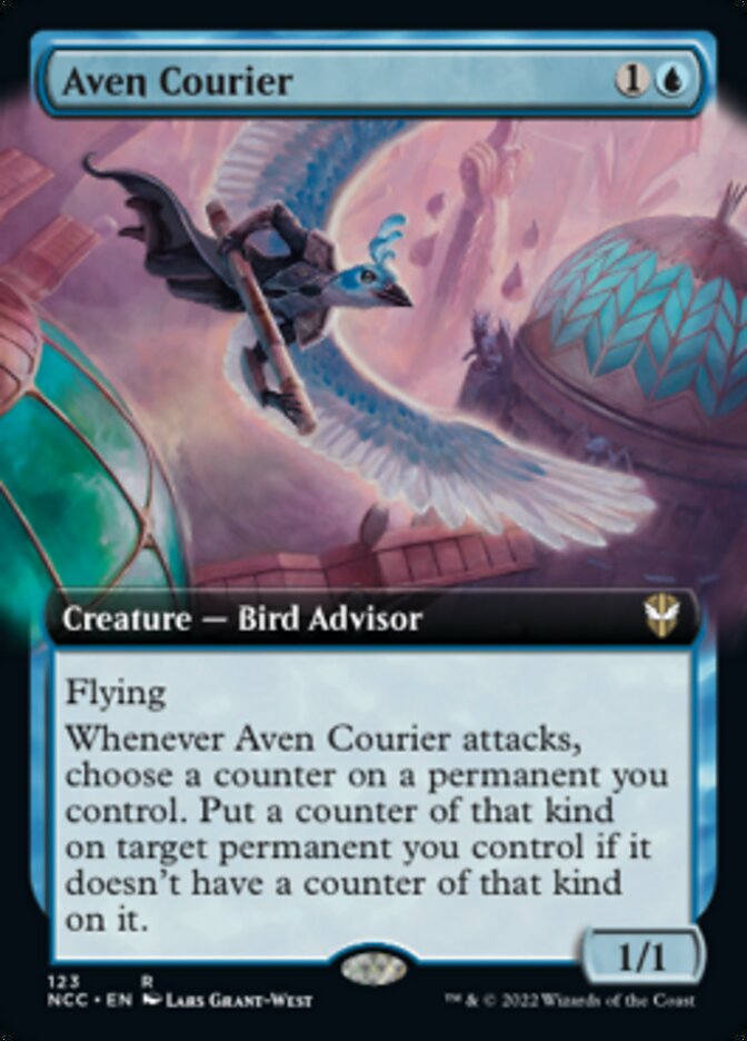 Aven Courier (Extended Art) [Streets of New Capenna Commander] | PLUS EV GAMES 