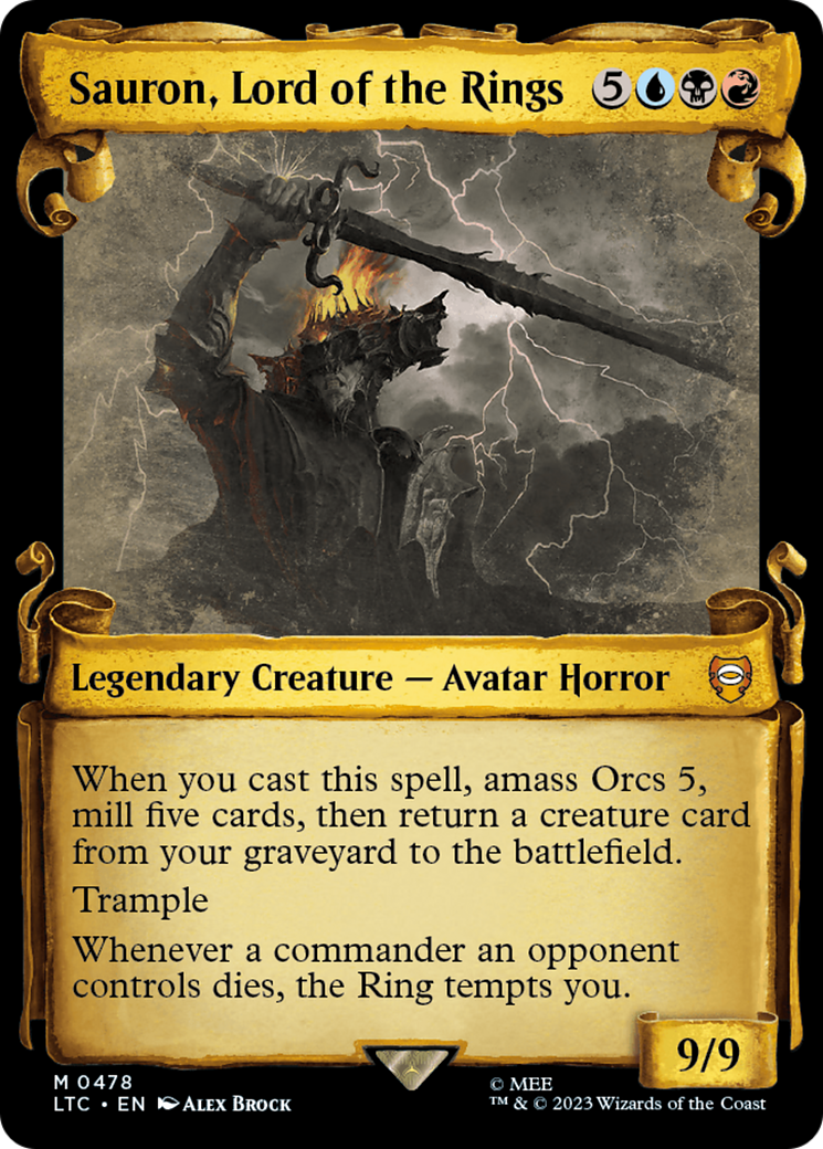 Sauron, Lord of the Rings [The Lord of the Rings: Tales of Middle-Earth Commander Showcase Scrolls] | PLUS EV GAMES 