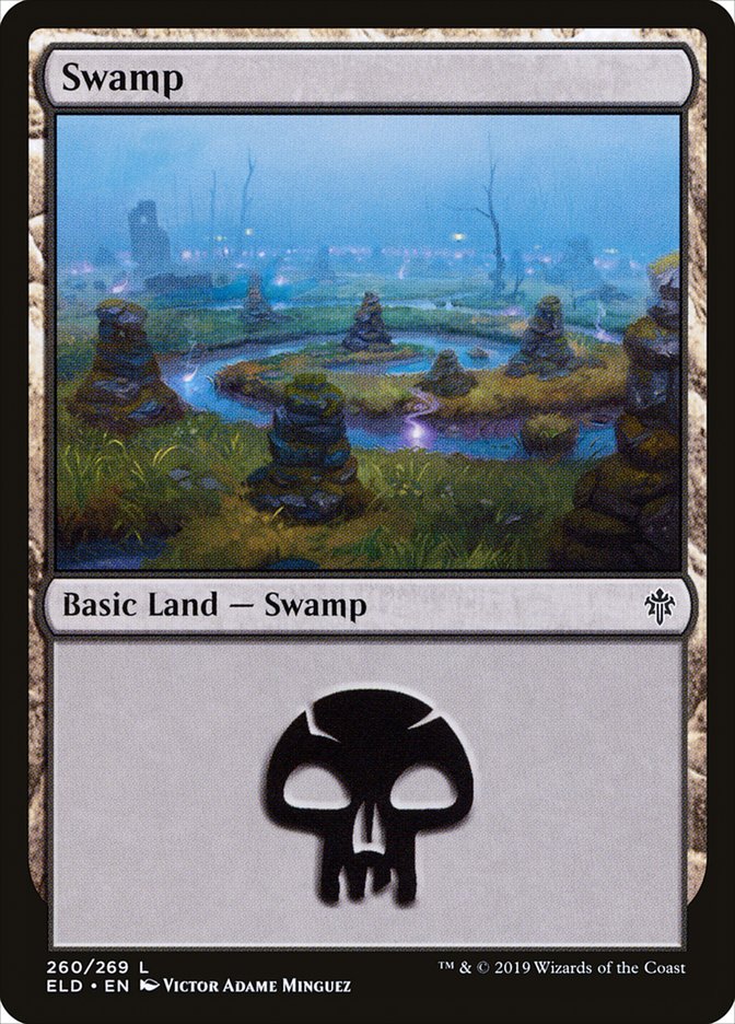 Swamp (260) [Throne of Eldraine] | PLUS EV GAMES 