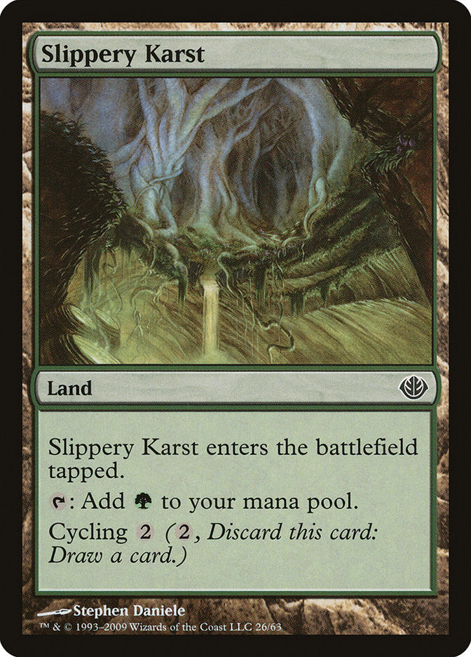 Slippery Karst [Duel Decks: Garruk vs. Liliana] | PLUS EV GAMES 