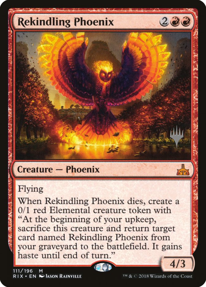 Rekindling Phoenix (Promo Pack) [Rivals of Ixalan Promos] | PLUS EV GAMES 