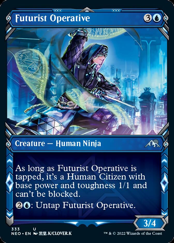 Futurist Operative (Showcase Ninja) [Kamigawa: Neon Dynasty] | PLUS EV GAMES 