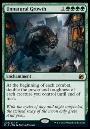 Unnatural Growth (Promo Pack) [Innistrad: Midnight Hunt Promos] | PLUS EV GAMES 