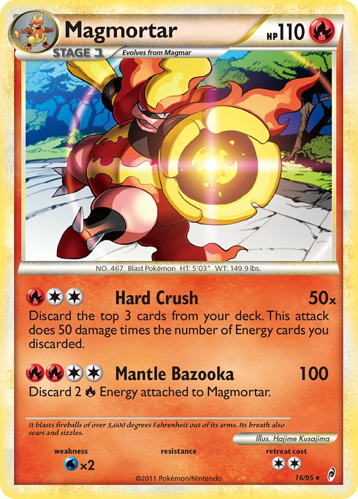 Magmortar (16/95) (Theme Deck Exclusive) [HeartGold & SoulSilver: Call of Legends] | PLUS EV GAMES 