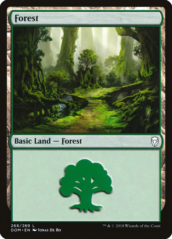 Forest (266) [Dominaria] | PLUS EV GAMES 