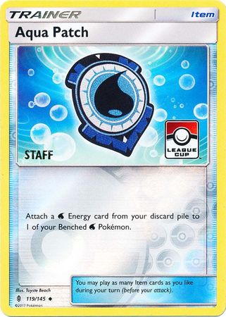 Aqua Patch (119/145) (League Promo Staff) [Sun & Moon: Guardians Rising] | PLUS EV GAMES 