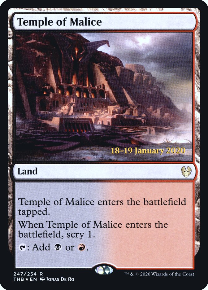 Temple of Malice [Theros Beyond Death Prerelease Promos] | PLUS EV GAMES 