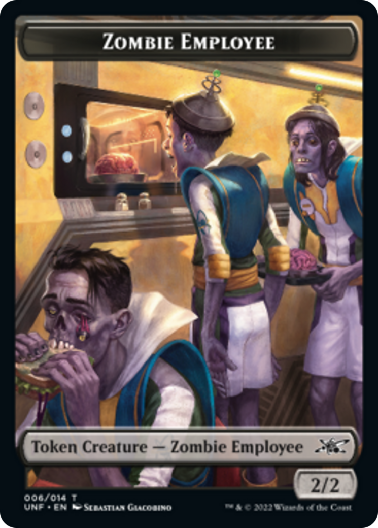 Zombie Employee // Food (011) Double-sided Token [Unfinity Tokens] | PLUS EV GAMES 