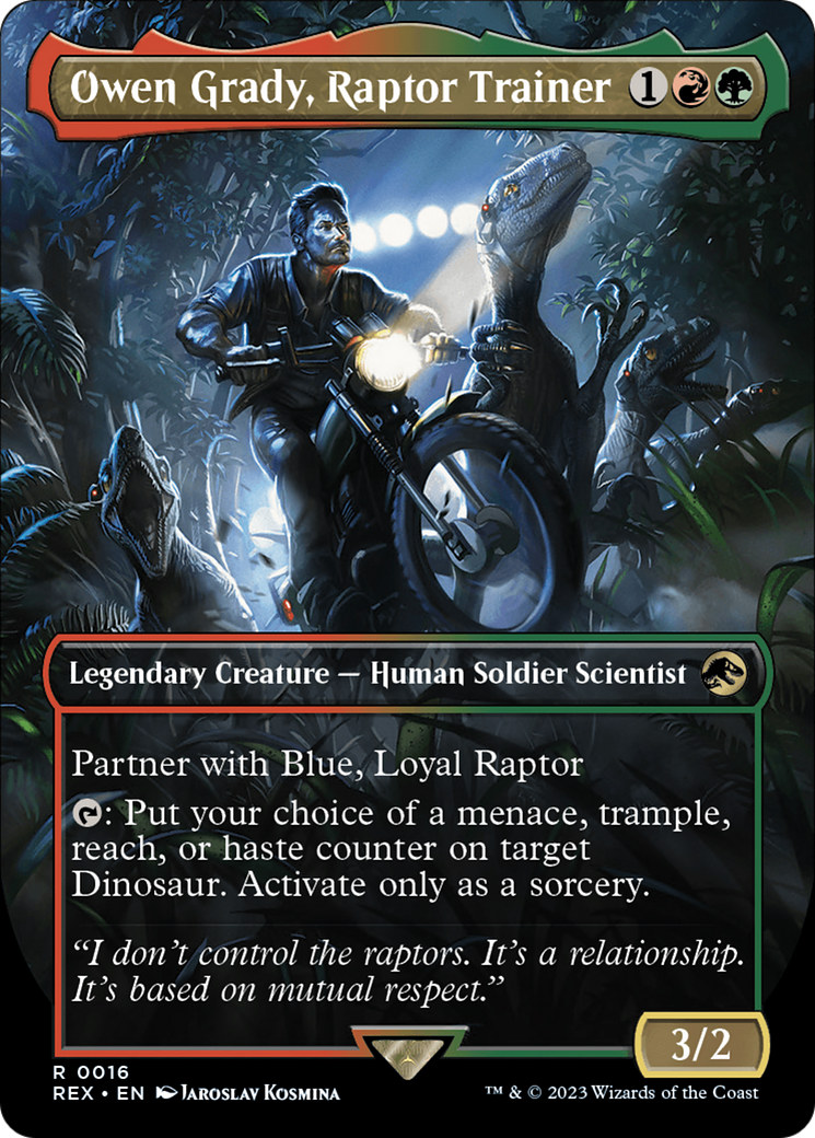 Owen Grady, Raptor Trainer (Borderless) [Jurassic World Collection] | PLUS EV GAMES 