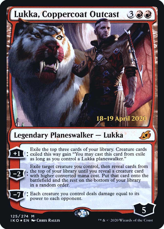 Lukka, Coppercoat Outcast  [Ikoria: Lair of Behemoths Prerelease Promos] | PLUS EV GAMES 