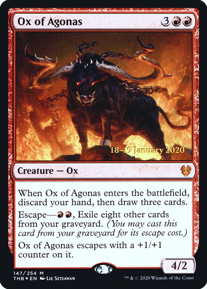 Ox of Agonas [Theros Beyond Death Prerelease Promos] | PLUS EV GAMES 