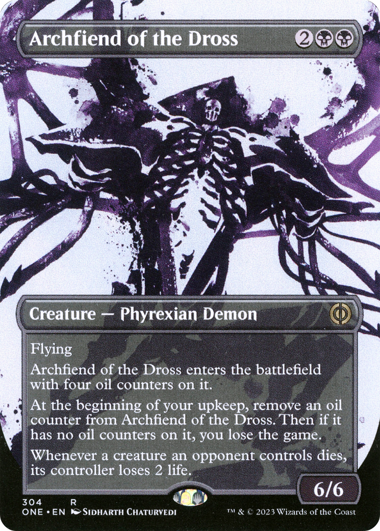 Archfiend of the Dross (Borderless Ichor) [Phyrexia: All Will Be One] | PLUS EV GAMES 
