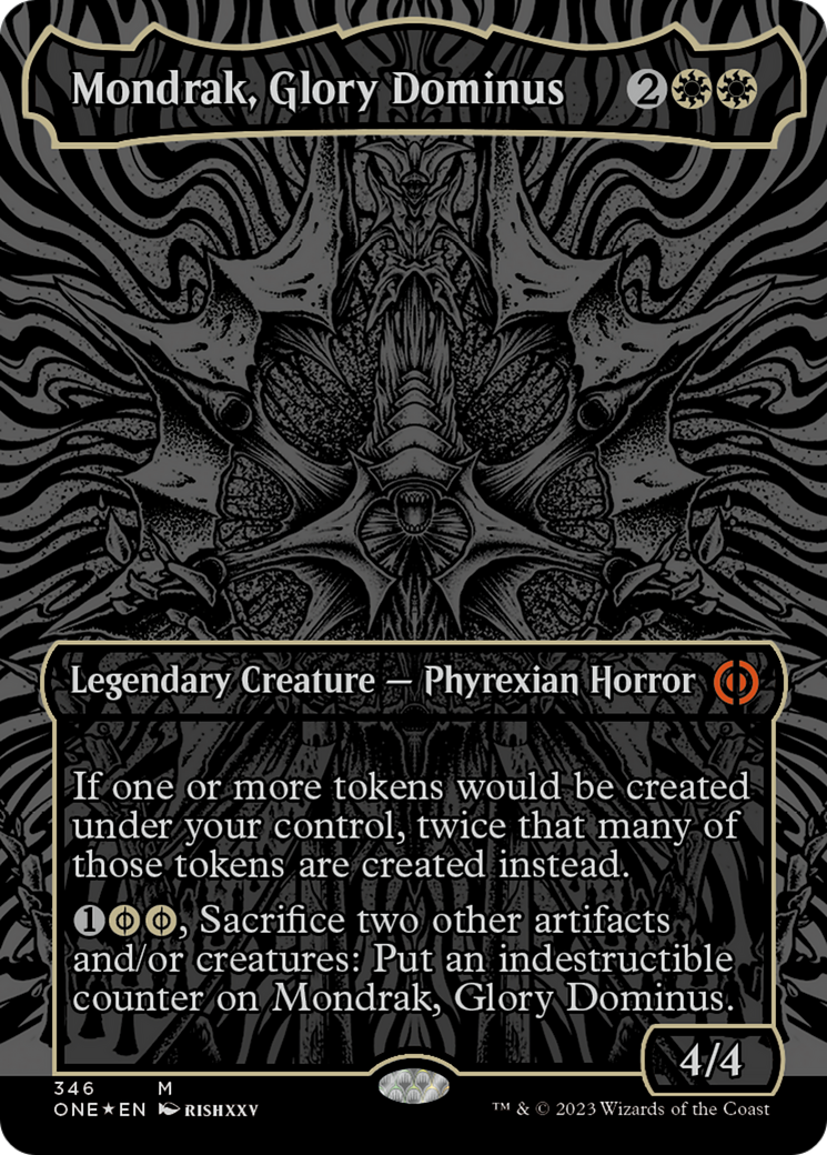 Mondrak, Glory Dominus (Oil Slick Raised Foil) [Phyrexia: All Will Be One] | PLUS EV GAMES 