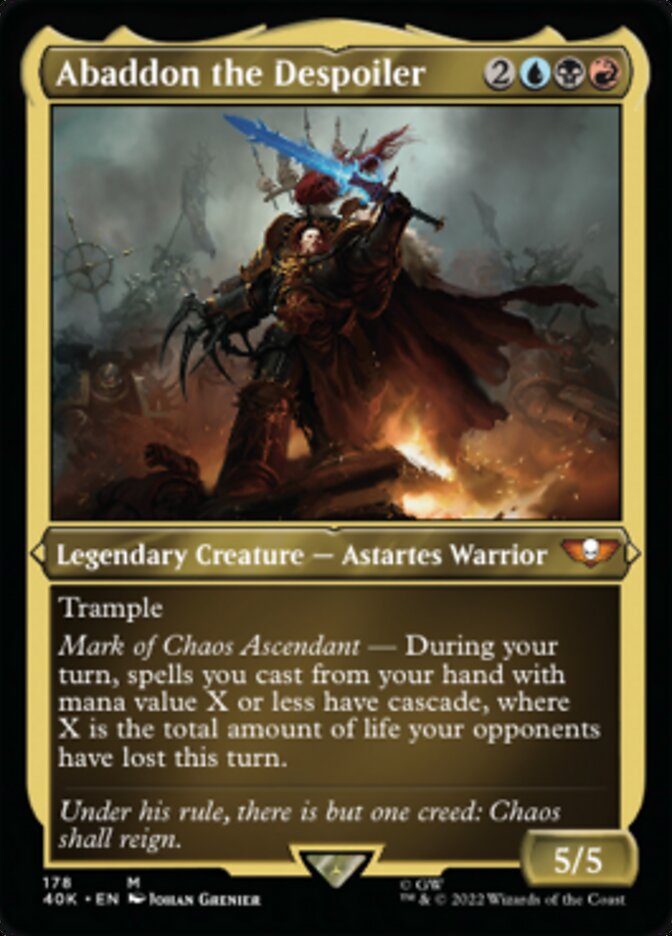 Abaddon the Despoiler (Display Commander) (Surge Foil) [Universes Beyond: Warhammer 40,000] | PLUS EV GAMES 