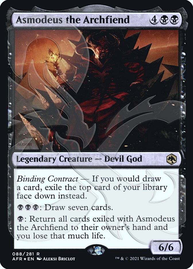 Asmodeus the Archfiend (Ampersand Promo) [Dungeons & Dragons: Adventures in the Forgotten Realms Promos] | PLUS EV GAMES 