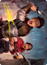 Daybreak Combatants Art Card (Gold-Stamped Signature) [Innistrad: Crimson Vow Art Series]