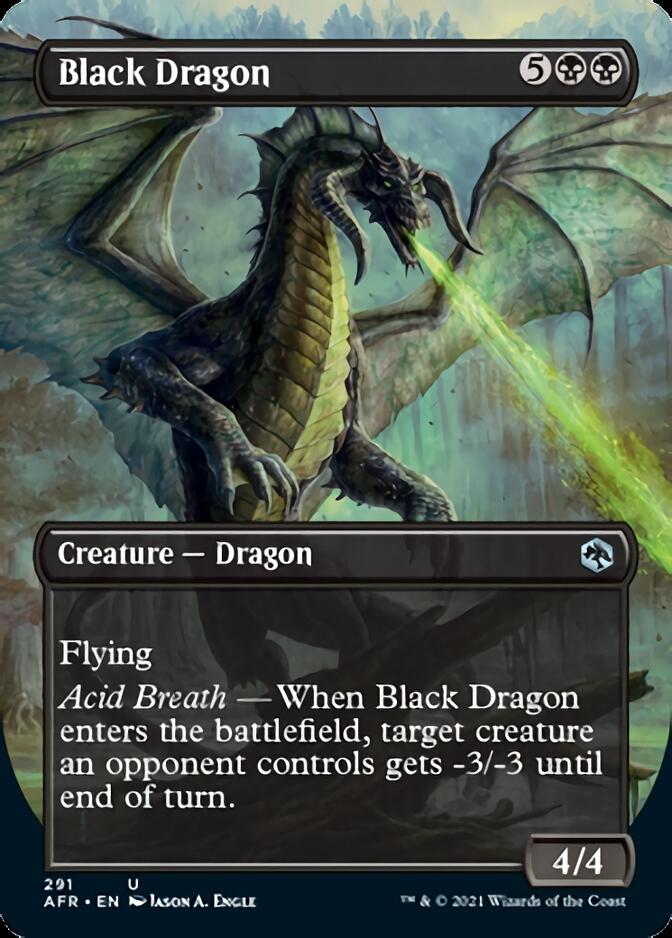 Black Dragon (Borderless Alternate Art) [Dungeons & Dragons: Adventures in the Forgotten Realms] | PLUS EV GAMES 