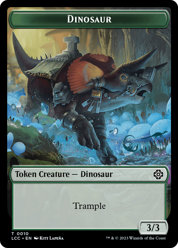 Dinosaur Beast // Dinosaur Double-Sided Token [The Lost Caverns of Ixalan Commander Tokens] | PLUS EV GAMES 