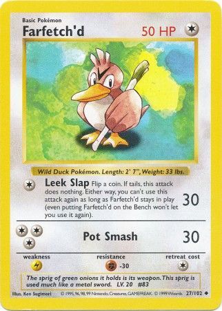 Farfetch'd (27/102) [Base Set (Shadowless)] | PLUS EV GAMES 