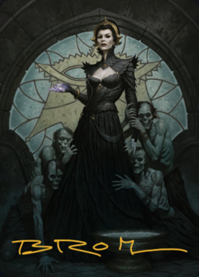 Liliana of the Veil Art Card (Gold-Stamped Signature) [Dominaria United Art Series] | PLUS EV GAMES 