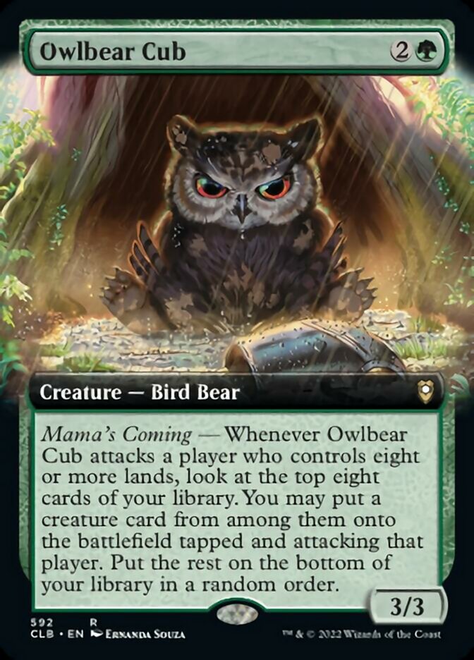 Owlbear Cub (Extended Art) [Commander Legends: Battle for Baldur's Gate] | PLUS EV GAMES 