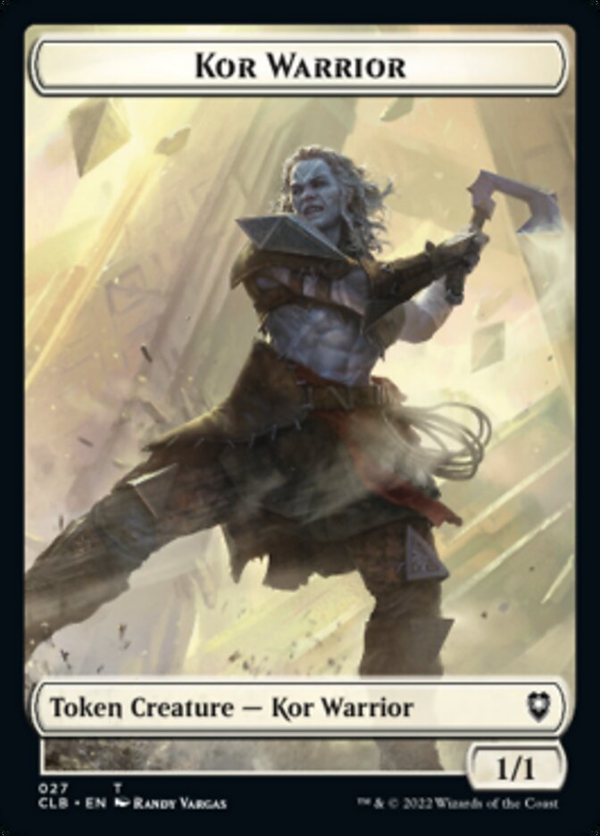 Kor Warrior // Wizard Double-sided Token [Commander Legends: Battle for Baldur's Gate Tokens] | PLUS EV GAMES 