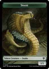 Snake // Morph Double-Sided Token [Murders at Karlov Manor Commander Tokens] | PLUS EV GAMES 