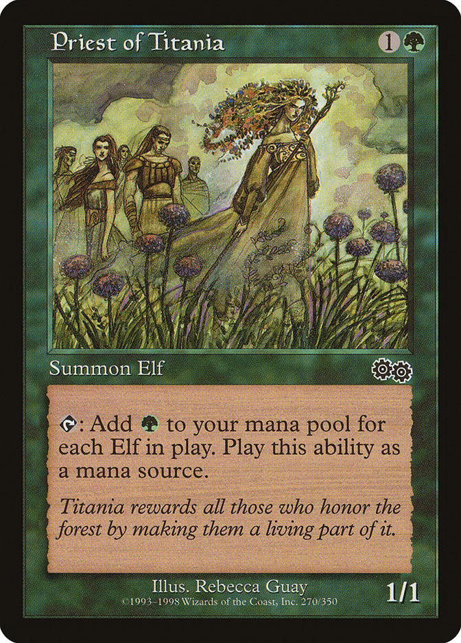 Priest of Titania [Urza's Saga] | PLUS EV GAMES 