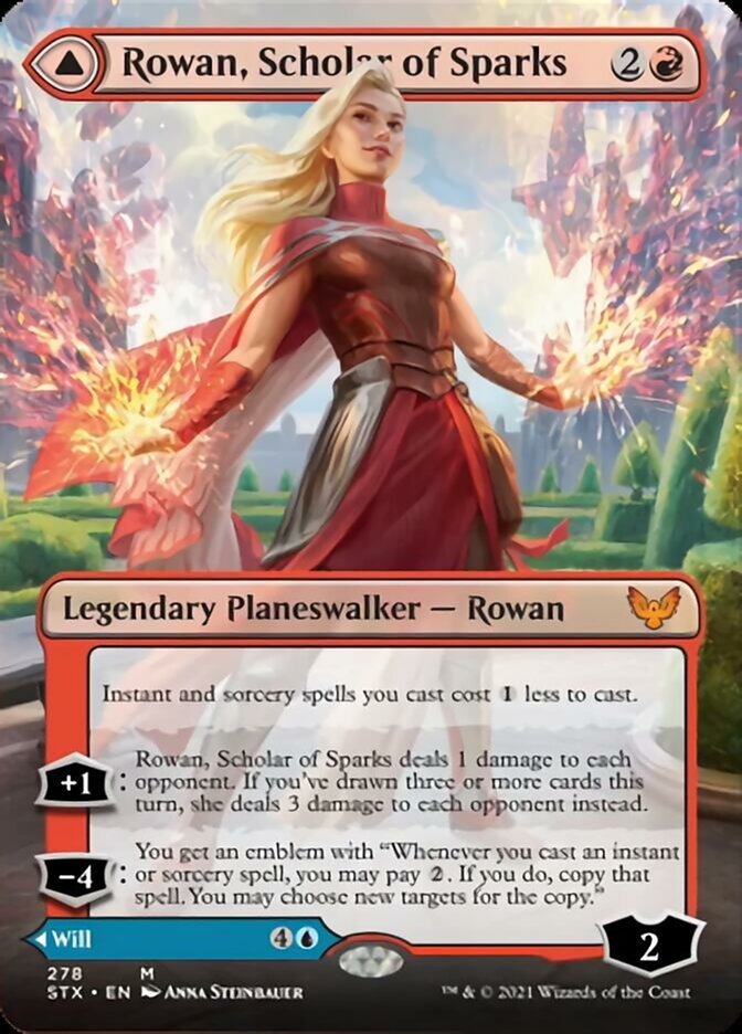 Rowan, Scholar of Sparks // Will, Scholar of Frost (Extended) [Strixhaven: School of Mages] | PLUS EV GAMES 
