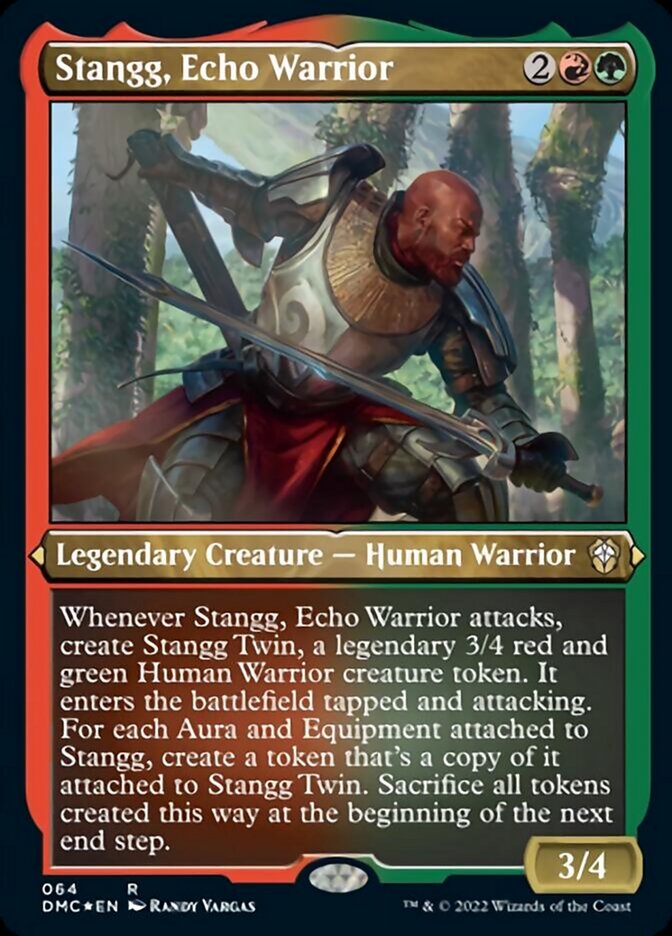 Stangg, Echo Warrior (Foil Etched) [Dominaria United Commander] | PLUS EV GAMES 