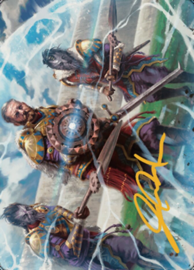 Argivian Phalanx Art Card (Gold-Stamped Signature) [Dominaria United Art Series] | PLUS EV GAMES 