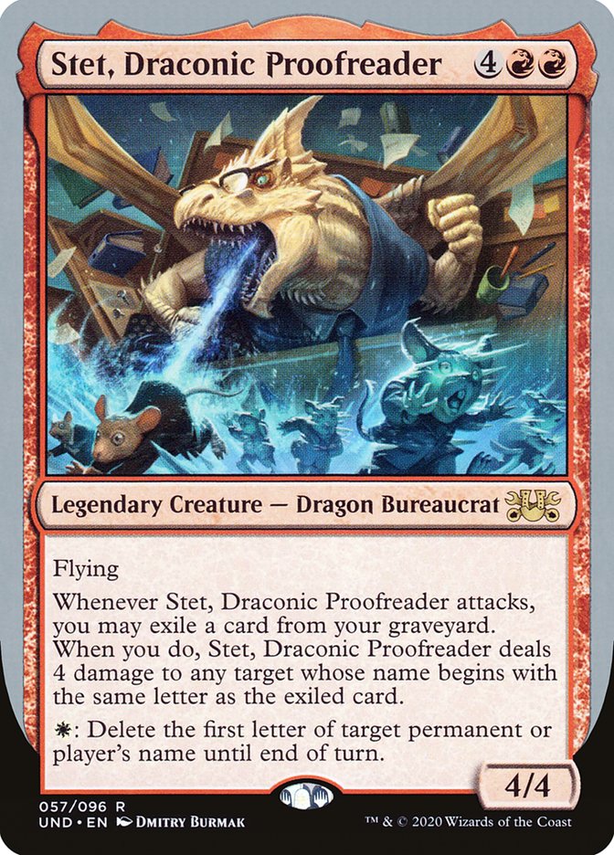 Stet, Draconic Proofreader [Unsanctioned] | PLUS EV GAMES 