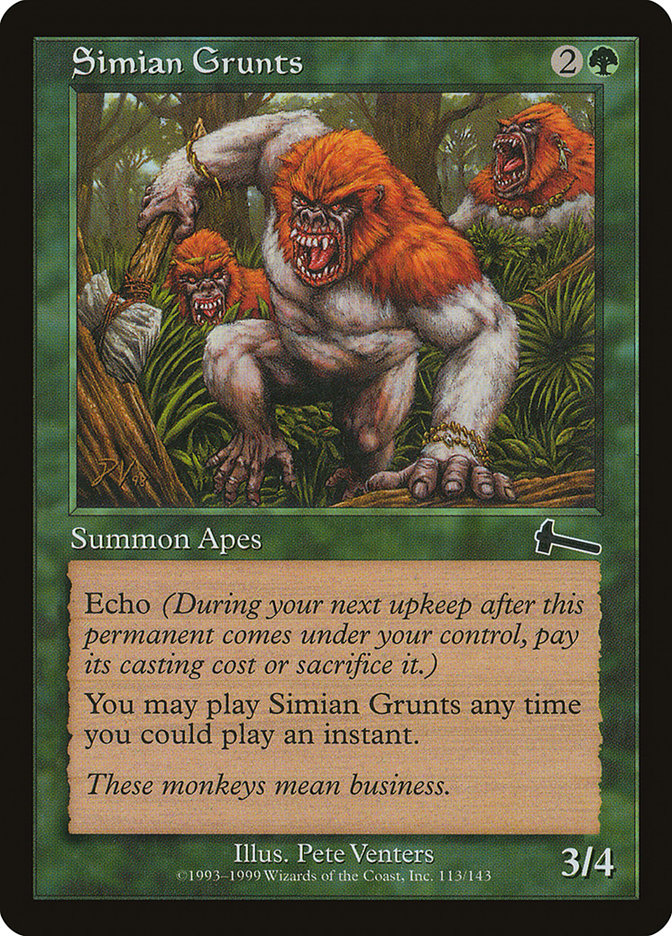 Simian Grunts [Urza's Legacy] | PLUS EV GAMES 