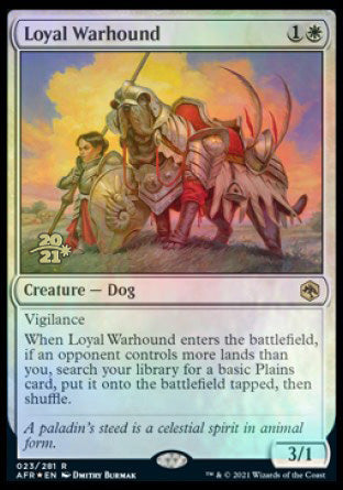 Loyal Warhound [Dungeons & Dragons: Adventures in the Forgotten Realms Prerelease Promos] | PLUS EV GAMES 