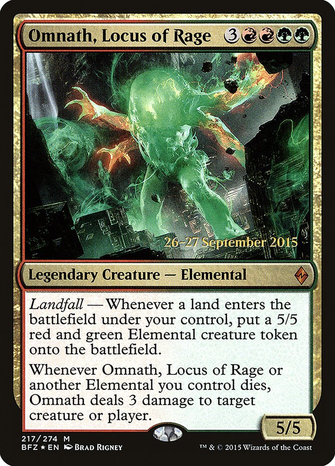 Omnath, Locus of Rage  [Battle for Zendikar Prerelease Promos] | PLUS EV GAMES 