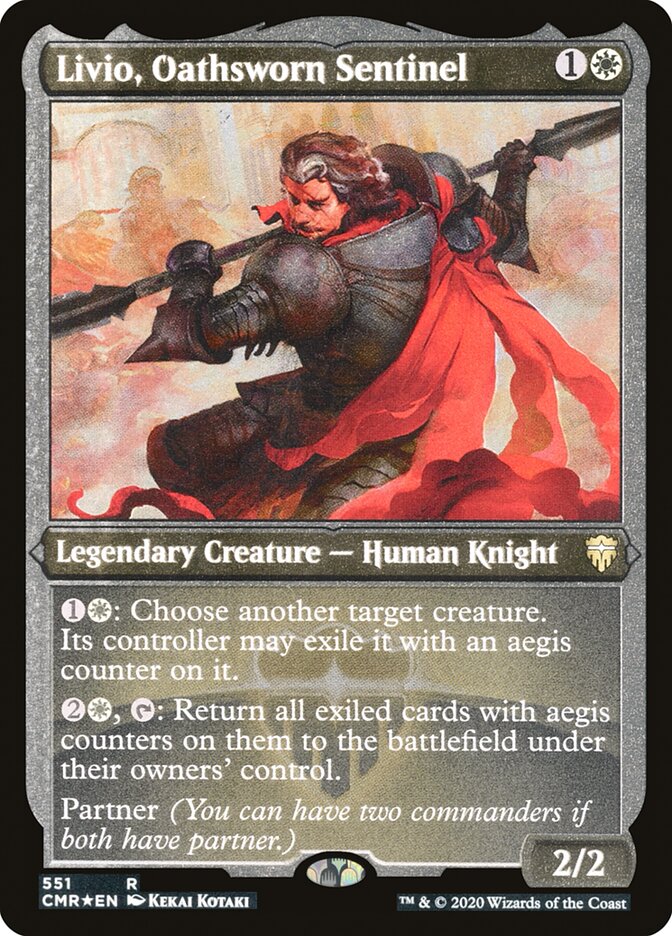 Livio, Oathsworn Sentinel [Commander Legends Etched] | PLUS EV GAMES 