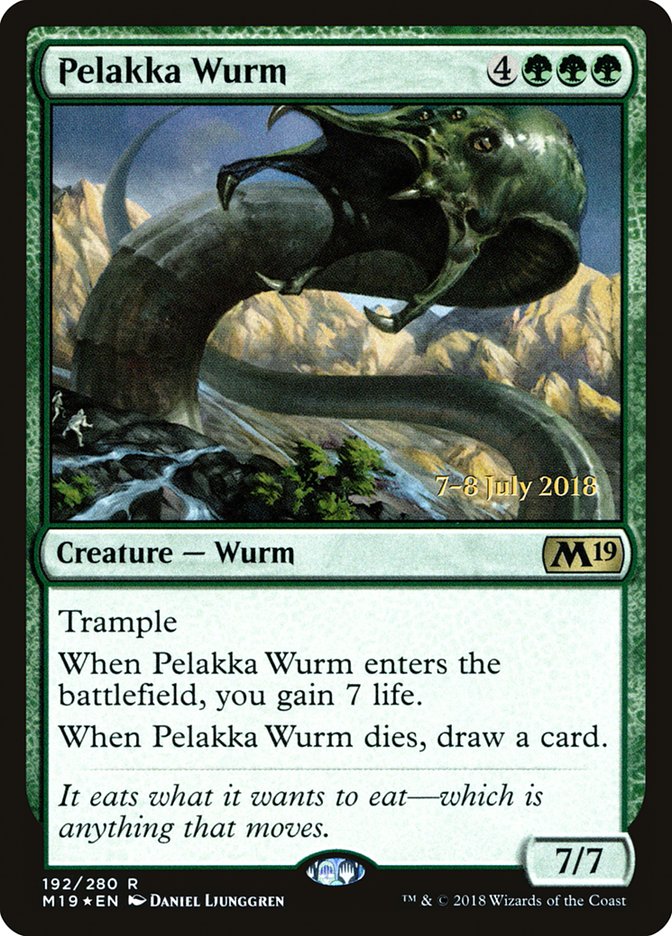 Pelakka Wurm  [Core Set 2019 Prerelease Promos] | PLUS EV GAMES 