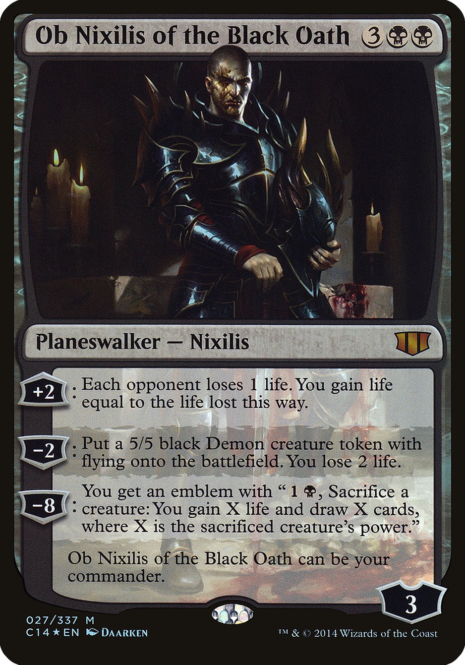 Ob Nixilis of the Black Oath (Oversized) [Commander 2014 Oversized] | PLUS EV GAMES 