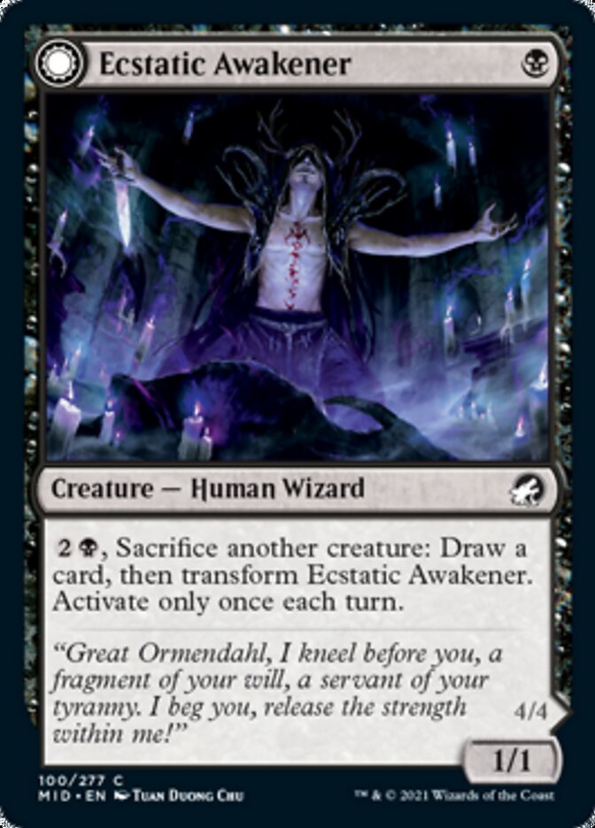 Ecstatic Awakener // Awoken Demon [Innistrad: Midnight Hunt] | PLUS EV GAMES 