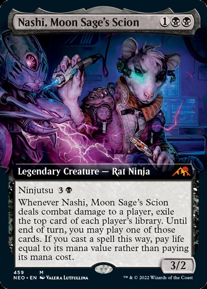 Nashi, Moon Sage's Scion (Extended Art) [Kamigawa: Neon Dynasty] | PLUS EV GAMES 