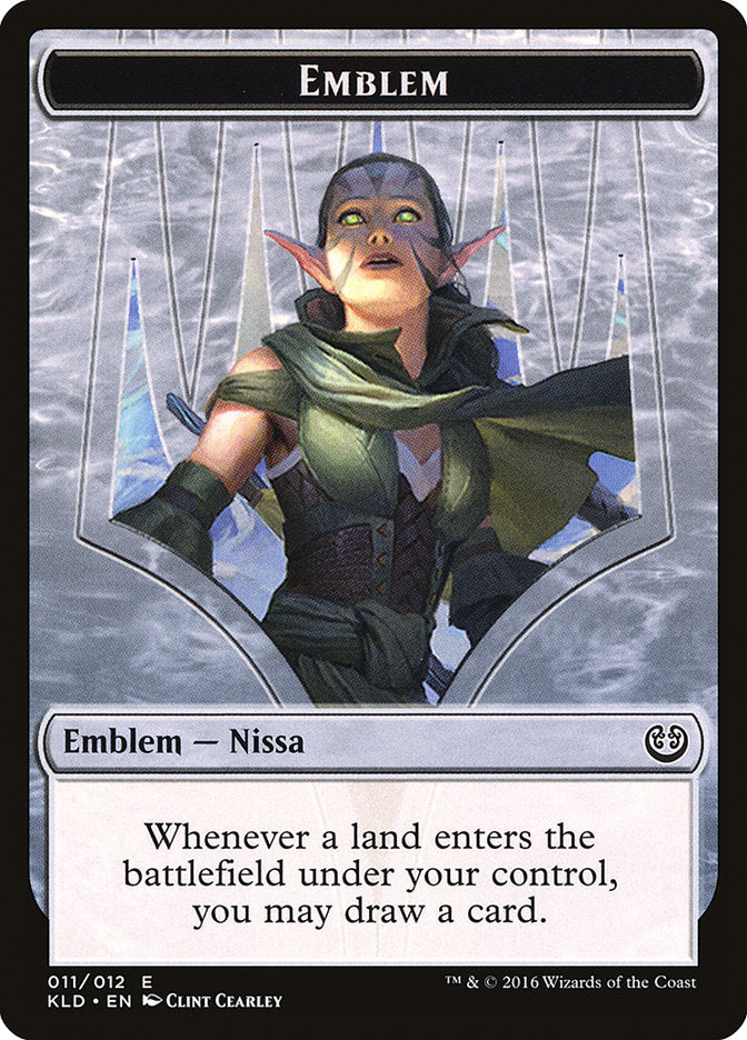 Nissa, Vital Force Emblem [Kaladesh Tokens] | PLUS EV GAMES 