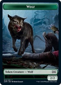 Wolf // Golem Double-sided Token [Double Masters Tokens] | PLUS EV GAMES 