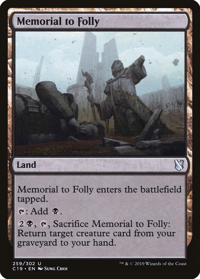 Memorial to Folly [Commander 2019] | PLUS EV GAMES 